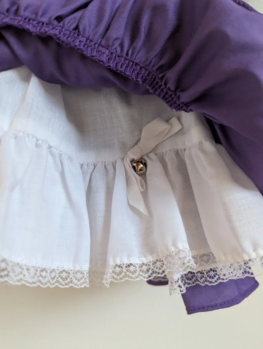 Vtg Martha's Miniatures Dress 3T Purple Ruffle Pageant Holidays